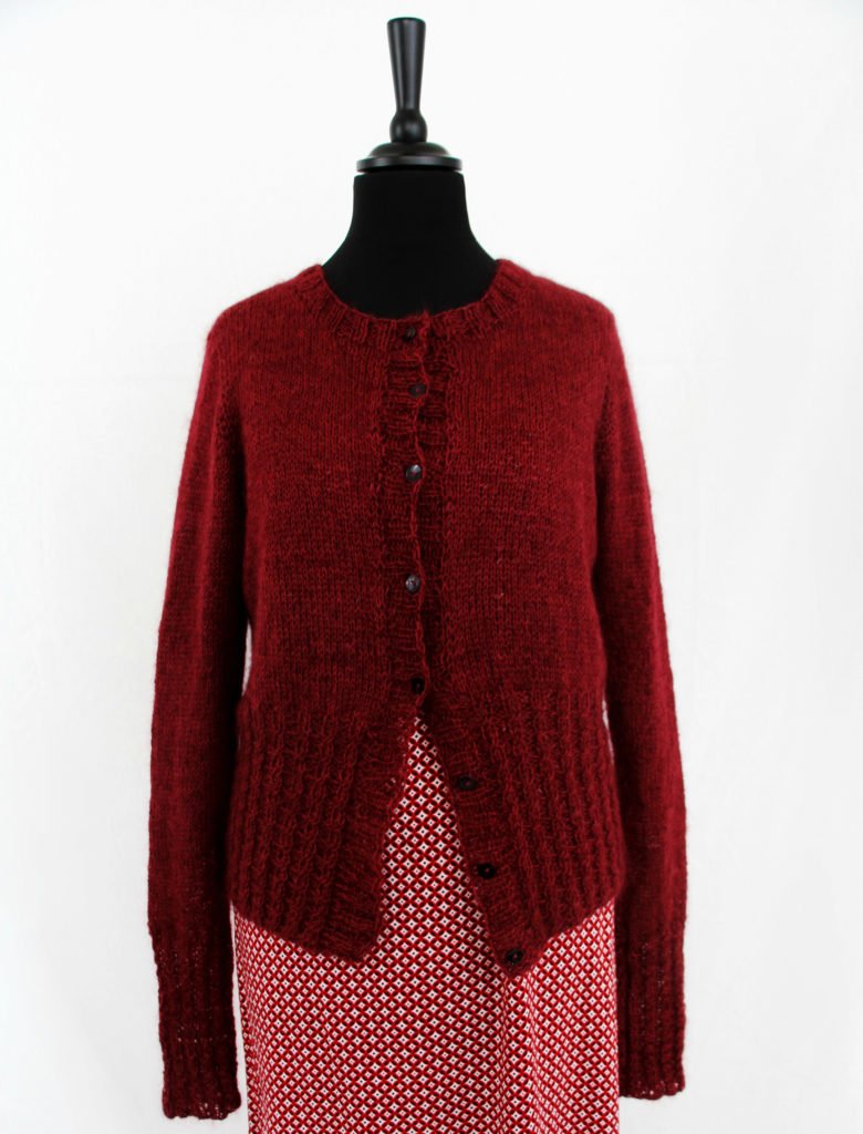 Alpaca Cardigan with Cable Borders [PDF], engl. | rosa p.