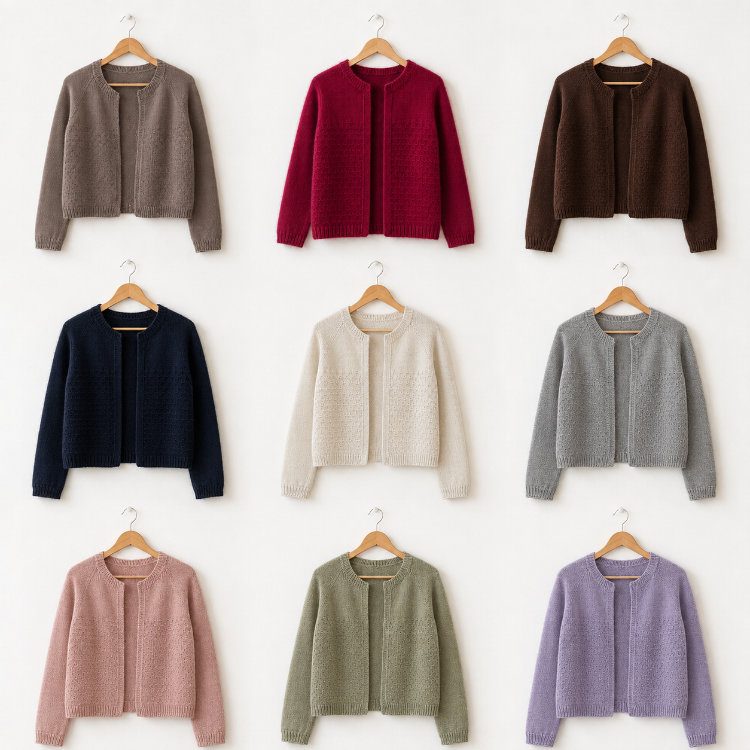 Kukka Cardigan Fine – Farb- und Garnvarianten